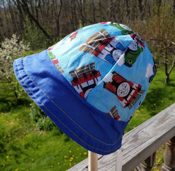 blue and yellow bucket hat