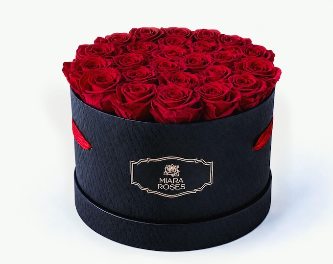 Impress Her With Personalized Rose Box, Preserved Real Roses Last For Years — Love Statement — Timeless Reminder of Importance and Presence