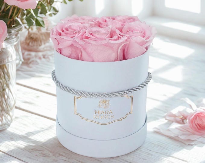 Wedding Rose Box – Preserved Roses, Personalized Wedding Decor, Guest Gift or Table Centerpiece