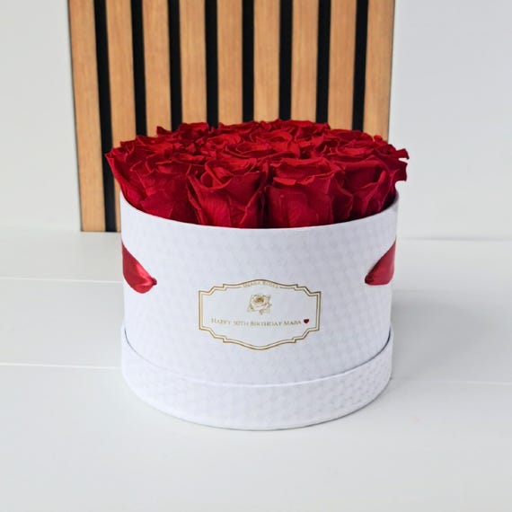 Custom Signature Gift, Life Moment's Reminder - 15 Eternal Rose Box made to Stay Fresh for Years, Custom Made, Reminder of You