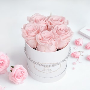 Eeuwige Bloem Sieraden Doos Ketting met een Rode steen