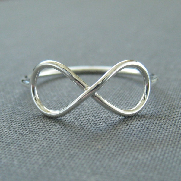 Sterling Silver Ring - Infinite - Infinity Ring - Argentium Sterling Silver - Simple Modern Minimal Ring