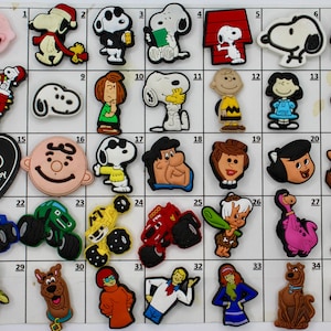 Christmas Shoe Charm. Cartoon Charm. White Dog Shoe Charm. Cute Dog Charm. Xmas charm. Perfect for Gifts & Holiday Spirit. Snoopy Charm