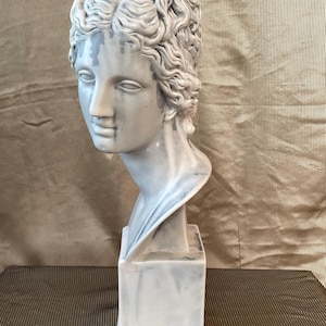 Busto de Venus de Medici – Escultura Clásica en Mármol Moldeado – Arte Decorativo de Estilo Renacentista para Hogar o Estudio