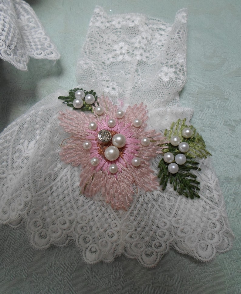 New Year New Deal 25/% OFF CUFF White lace Adornments Wrist Cuff ONE of a Kind