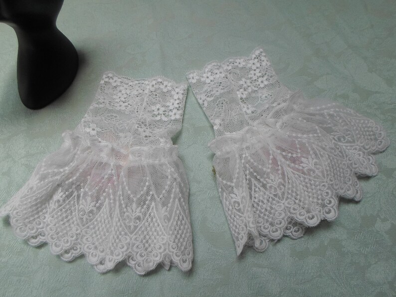 New Year New Deal 25/% OFF CUFF White lace Adornments Wrist Cuff ONE of a Kind