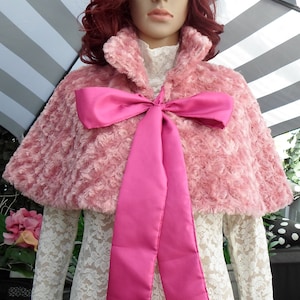 CAPELETE  Gorgeous, Short Cover Up, Faux Fur, Romantic,  ONE of a KIND
