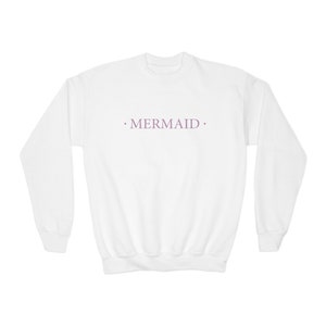 MERMAID Children&#39;s Sweater, Simple Coastal Vacation Sweatshirt for Kids East Coast West Coast Beach Sweatshirt for Girls