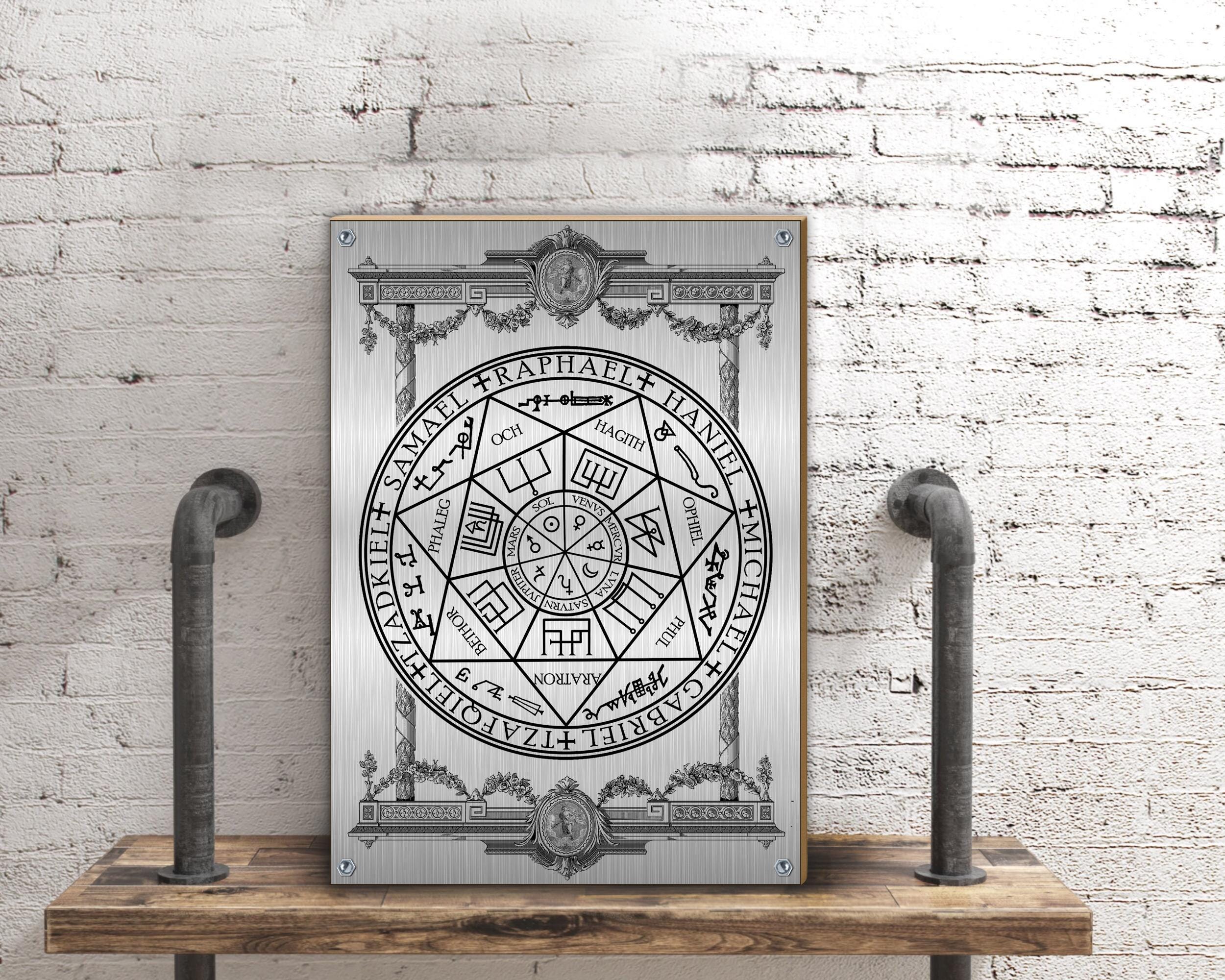 Seven Archangels Seal Plaque: Magic Occult Art, Samael Raphael