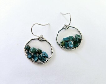 Birthstone jewelry December birthday gift turquoise earringsDecember birthstone earrings made in South Carolina jewelry turquoise birthstone