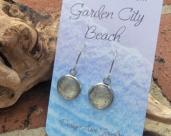 Garden City Beach Sand Earrings made with Garden City beach sand from South Carolina. Piece of South Carolina in jewelry