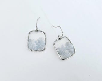 March birthstone earrings gift aquamarine earrings March birthstone jewelry aquamarine made in South Carolina Birthday Gift for her