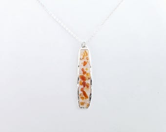 carnelian gemstone pendant made with carnelian crystals the stone of motivation made in South Carolina gemstone necklace gift for her