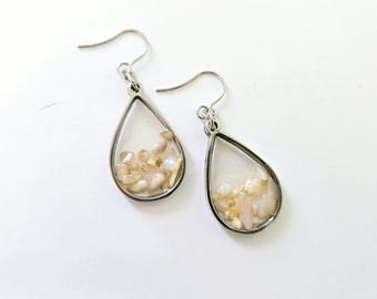 Birthstone jewelry Opal earrings October birthstone earrings made in South Carolina gift for October birthday gift Opal jewelry gift for her