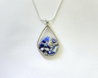 September birthstone Lapis lazuli gemstone pendant September lapis birthstone necklace made in South Carolina Birthstone Gift for her