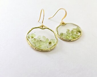 Birthstone jewelry Peridot earrings August birthstone earrings made in South Carolina gift for August birthday gift for her peridot jewelry