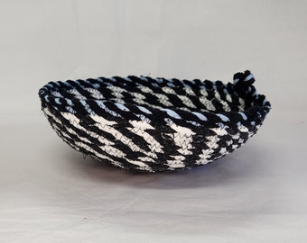 Upcycled fabric bowl basket tray