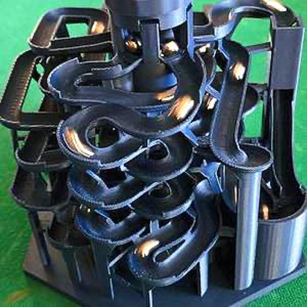 3D Marble Run Machine – Kinetic Desk Toy – Handcrafted Marble Machine – STEM Gift – Executive Desk Toy – Fidget Toy - FREE SHIPPING