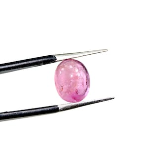 Pink Tourmaline Loose Gemstone, Oval Tourmaline  Smooth Cabochon, 8X10 MM Pink Tourmaline, Gemstone for Jewelry Making, Natural Tourmaline