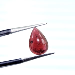 Pink Tourmaline Loose Gemstone, Pear Tourmaline Smooth Cabochon, Gemstone for Jewelry Making, Natural Tourmaline, 10X7 MM Pink Tourmaline