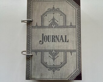 ON SALE!    Handmade Vintage Style Hard Cover Journal with Pockets, Ephemera, Coffee Dyed Papers and More