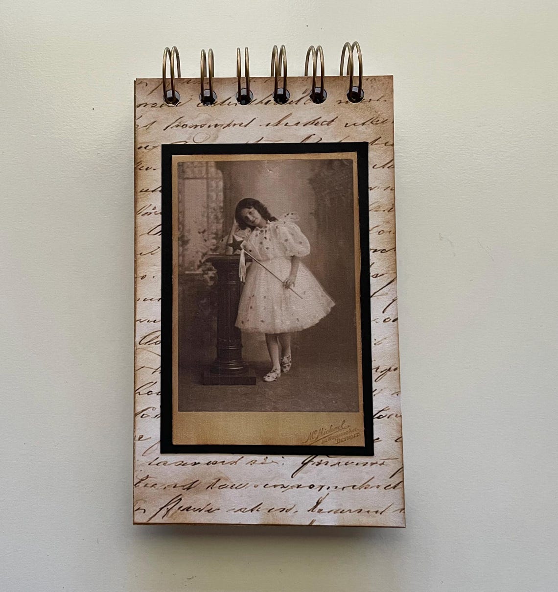 Handmade Vintage Style Spiral Bound Note Pad, Sketch Book, Journal, Etc ...