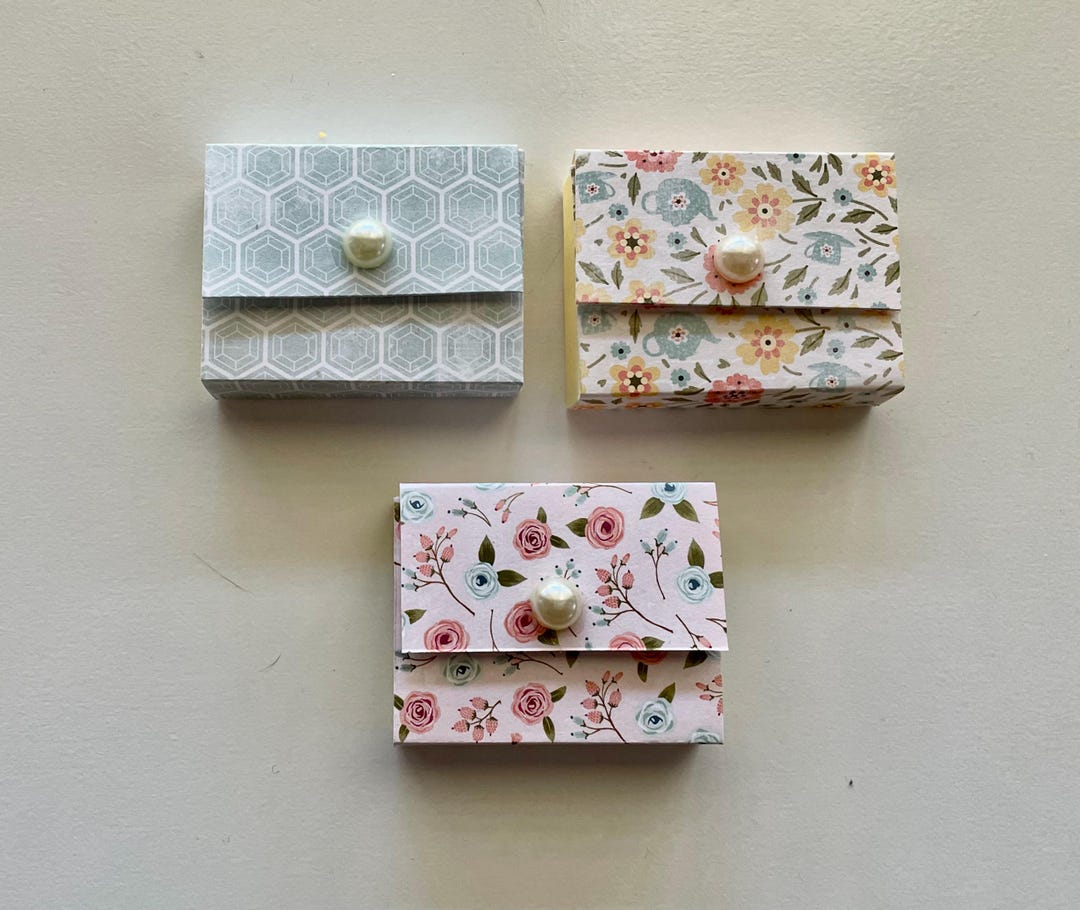 Set of 3 Handmade Mini Sticky Notepad Holders for Gifts, Purse and More ...