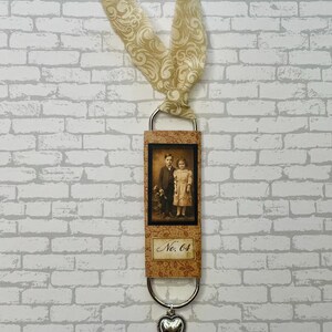 Handmade Vintage Style Altered Jumbo Paper Clip Bookmark for Journals and More