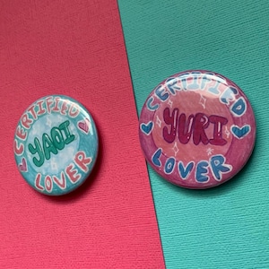 Certified yuri/yaoi lover button
