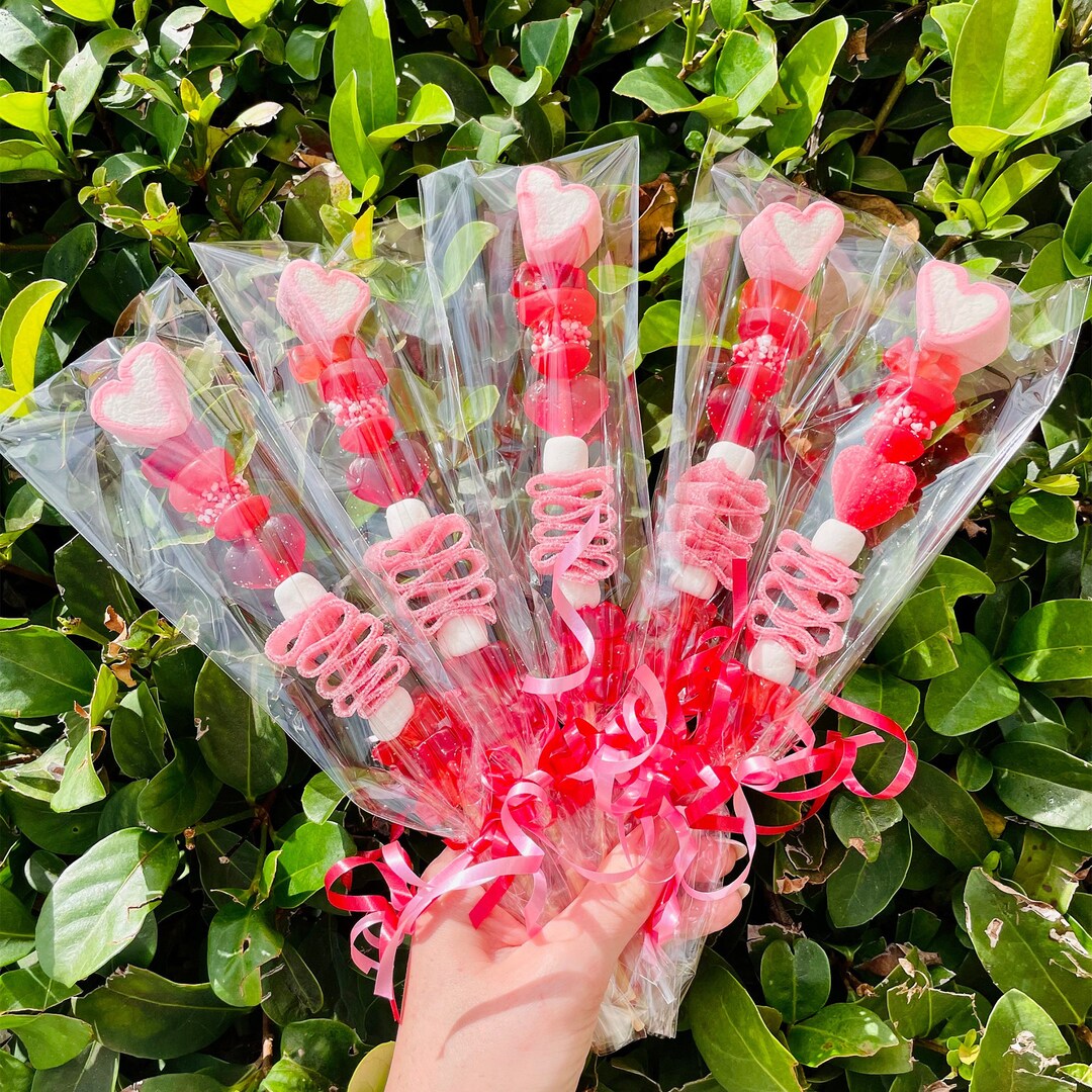 10 Valentines Day Candy Kabobs Class Valentine Party Favors, Valentine