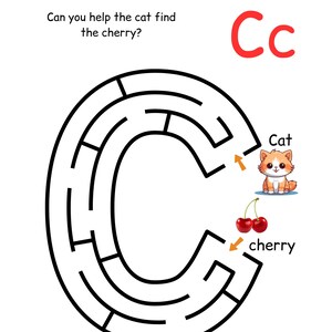 Alphabet Maze Printable | ABC Maze Activity for Kids | Educational ...