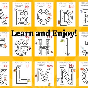 Alphabet Maze Printable | ABC Maze Activity for Kids | Educational ...