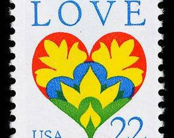 22 cent love stamps etsy