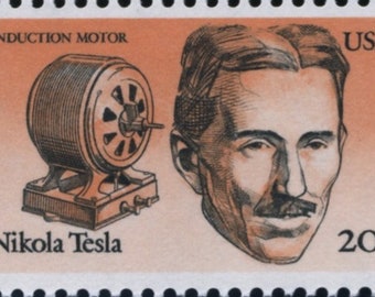 Nikola Tesla collector envelope w original period stamp 125 years old *OP1122 
