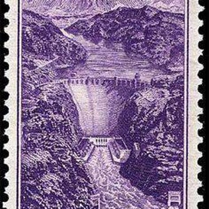Cinco sellos de 5 Boulder Dam de 1935 3c // sellos postales antiguos sin usar de la década de 1930 sellos de 3 centavos // valor nominal 0,15