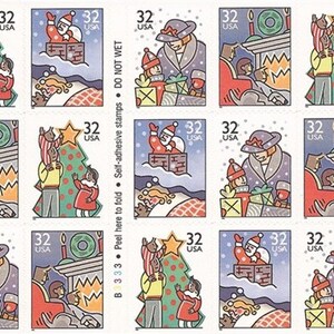 Venti 20 auguri di buone feste 32c // francobolli natalizi d'epoca francobolli da 32 centesimi // valore nominale 6,40