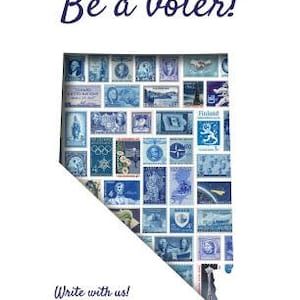 Plantilla imprimible de postales para votantes: Nevada Azul