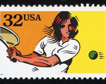 Vintage 1998 Tennis 32c Postage Stamp - Unused