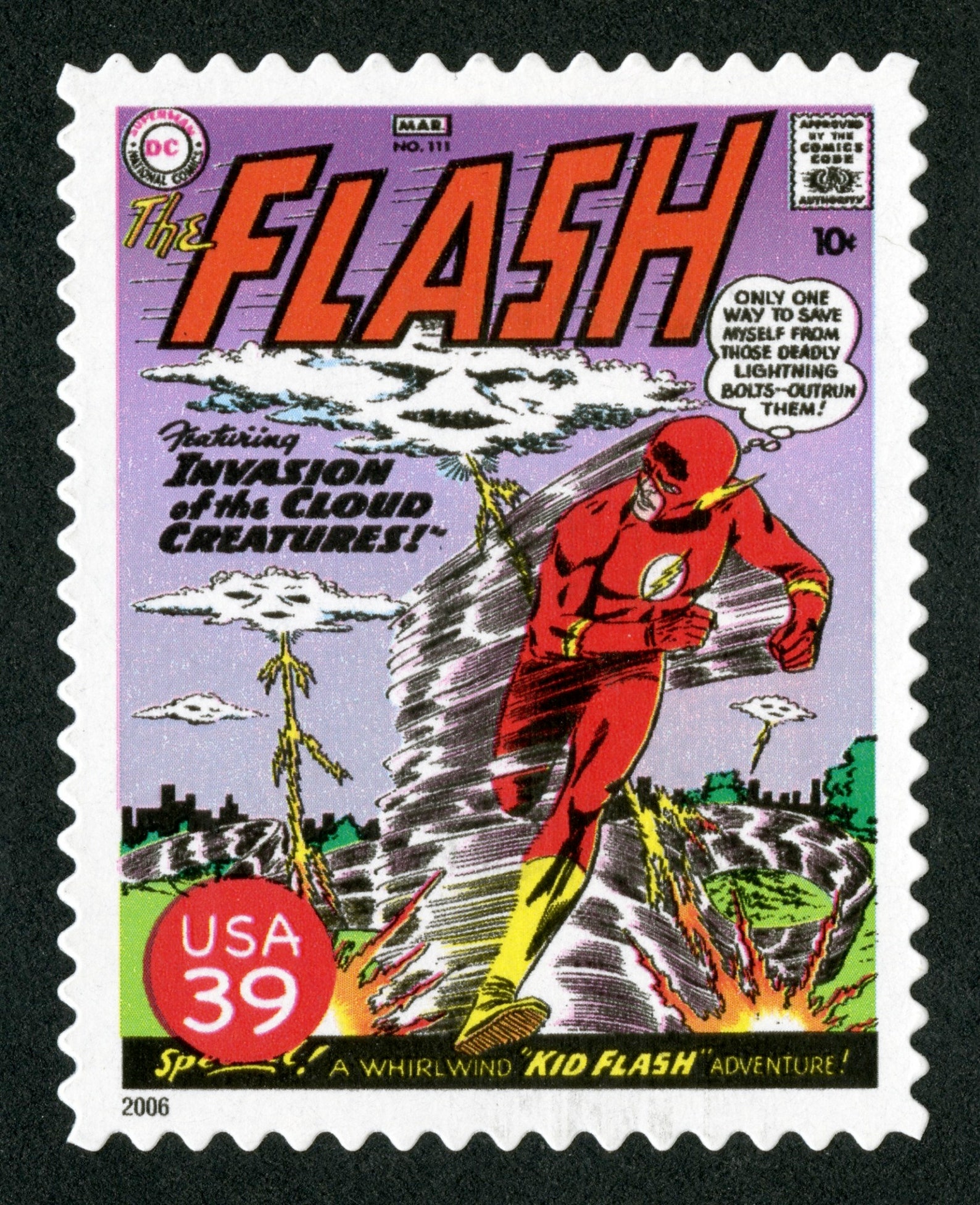 One 1 unused postage stamp Super Heroes DC comics // The Etsy