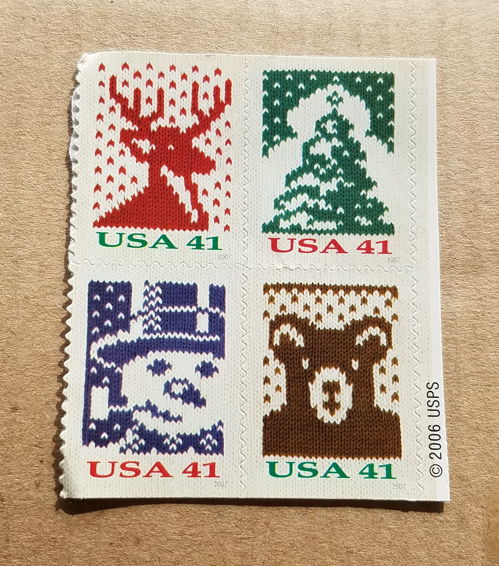 Christmas Postage 2022 Four 4 Unused Christmas Postage Stamps Christmas Knits // | Etsy Ireland