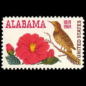 Diez sellos de 6 centavos del estado de Alabama // sellos postales antiguos sin usar de 6 centavos // valor nominal 0,60