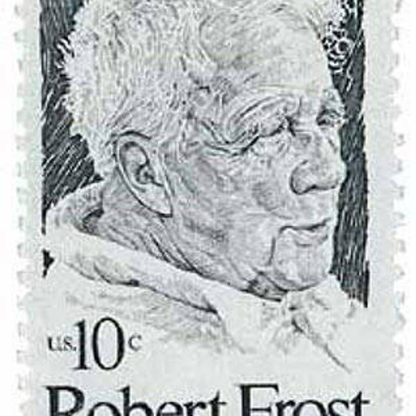 Five 5 Robert Frost 10c // vintage unused postage stamps // 10 cent stamps // Face value 0.50