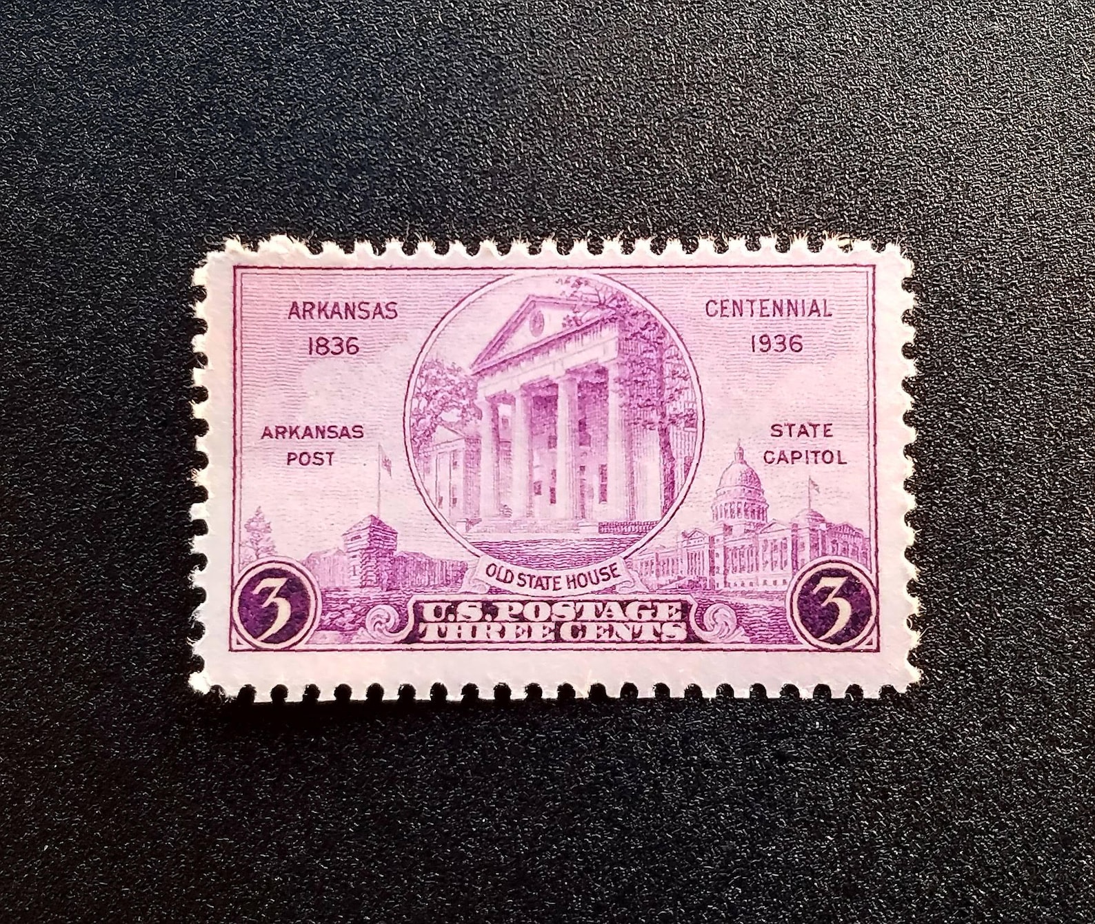 Five 5 Vintage Unused Postage Stamps Arkansas 3c // 3 Cent Etsy