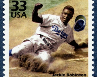 1 x  Vintage 1999 Jackie Robinson 33c stamp // Celebrate the 1940s // vintage unused 33 cent stamp