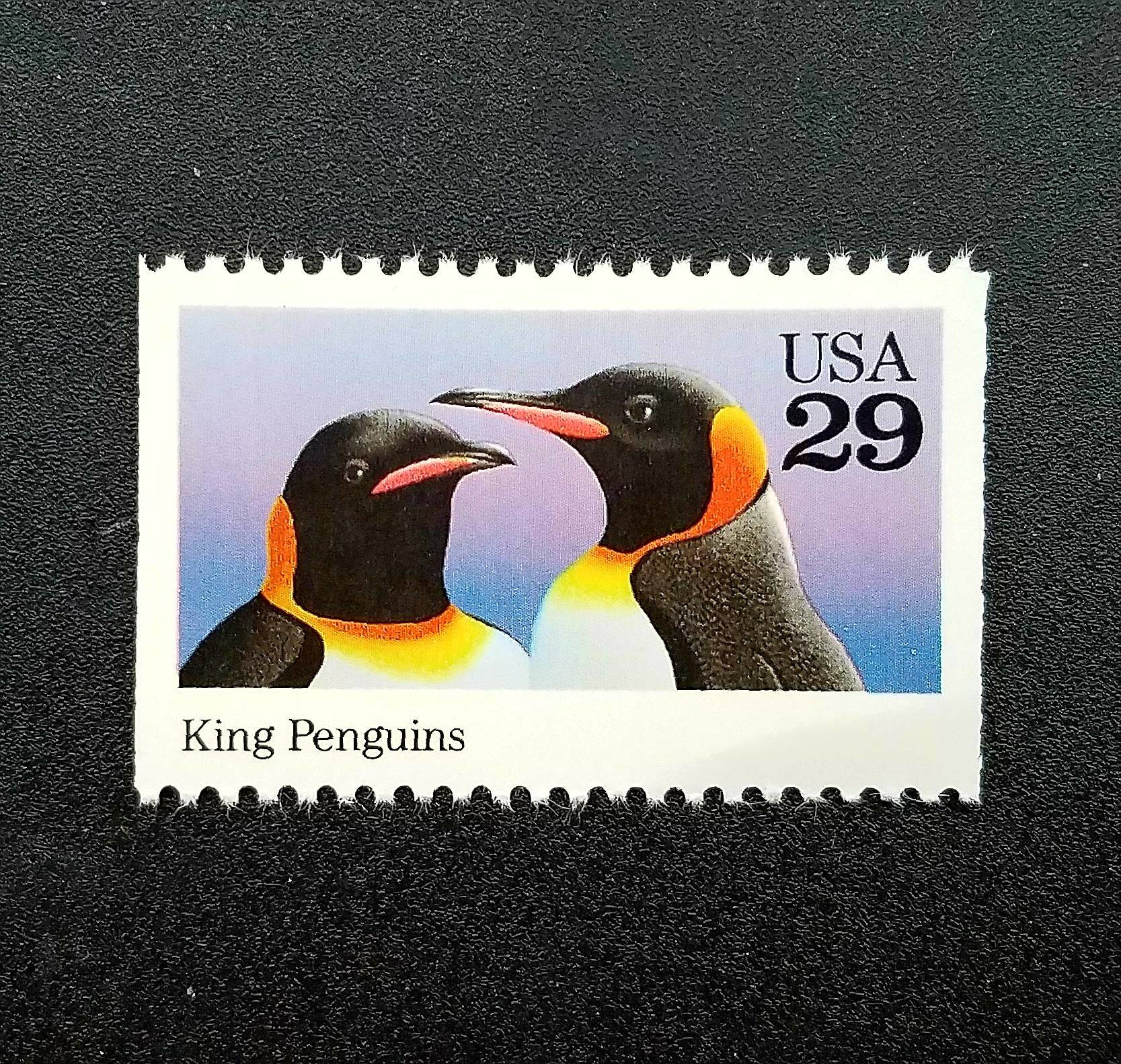 キングペンギン切手、29セントヴィンテージ郵便料金（5枚セット