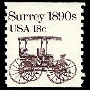 Cinco sellos de Surrey de la década de 1890, 18 c // sellos de 18 centavos // valor nominal 0,90