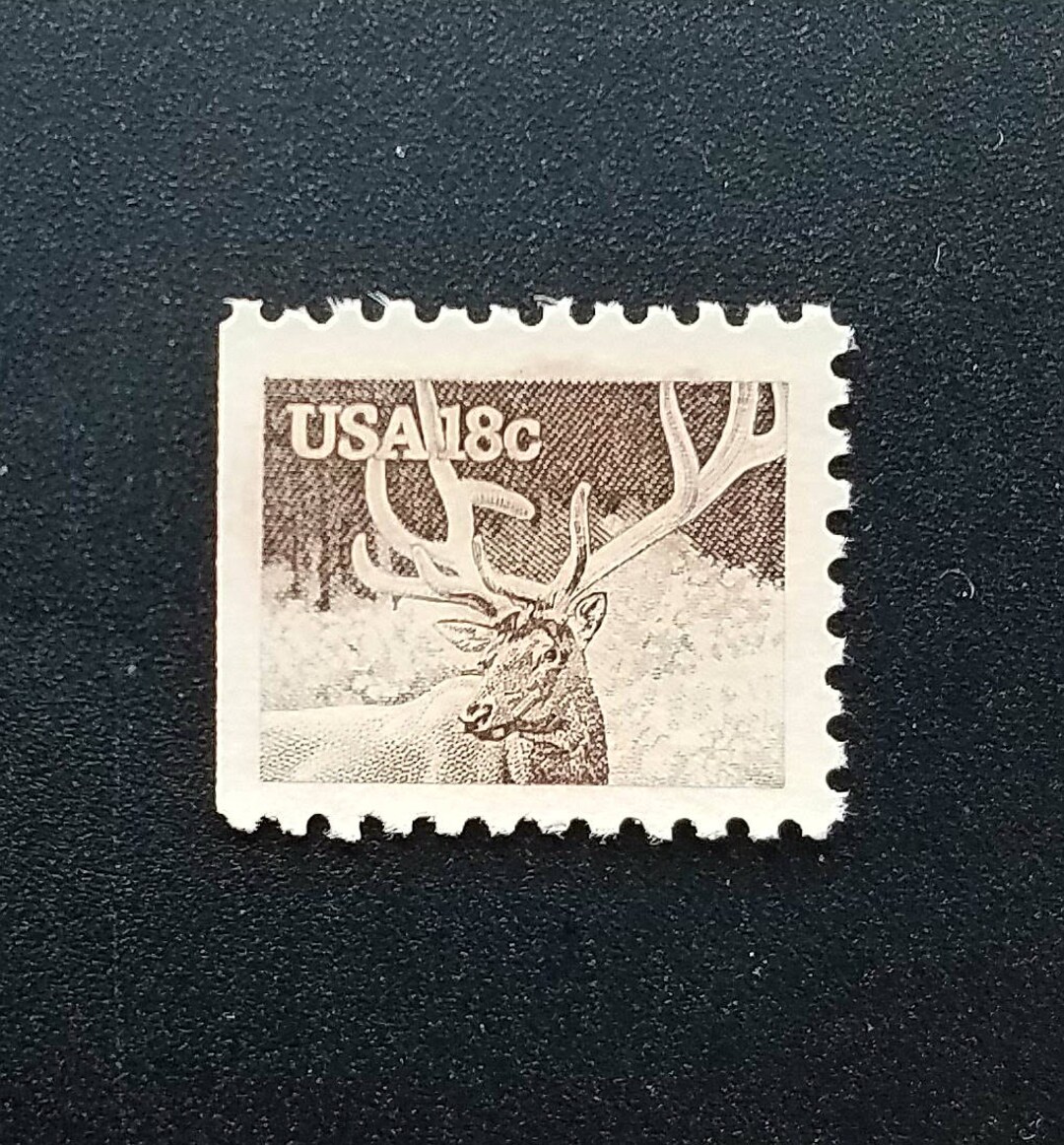 Ten 10 Elk 18c Stamps // American Wildlife 18c // Vintage