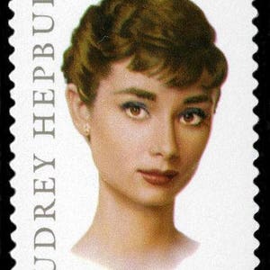 Five 5 Audrey Hepburn 37c // unused postage stamps // 37 cent stamps // Face value 1.85