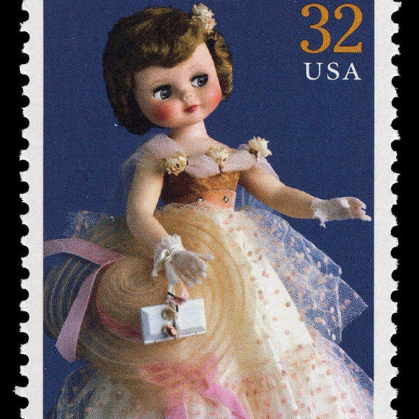 One 1 Betsy Mccall 32c // Classic American Dolls // vintage unused postage stamps // 32 cent stamp