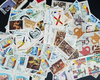 Hundred 13 cent stamps // 20 DIFFERENT DESIGNS! // vintage unused postage stamps // Face value 13.00